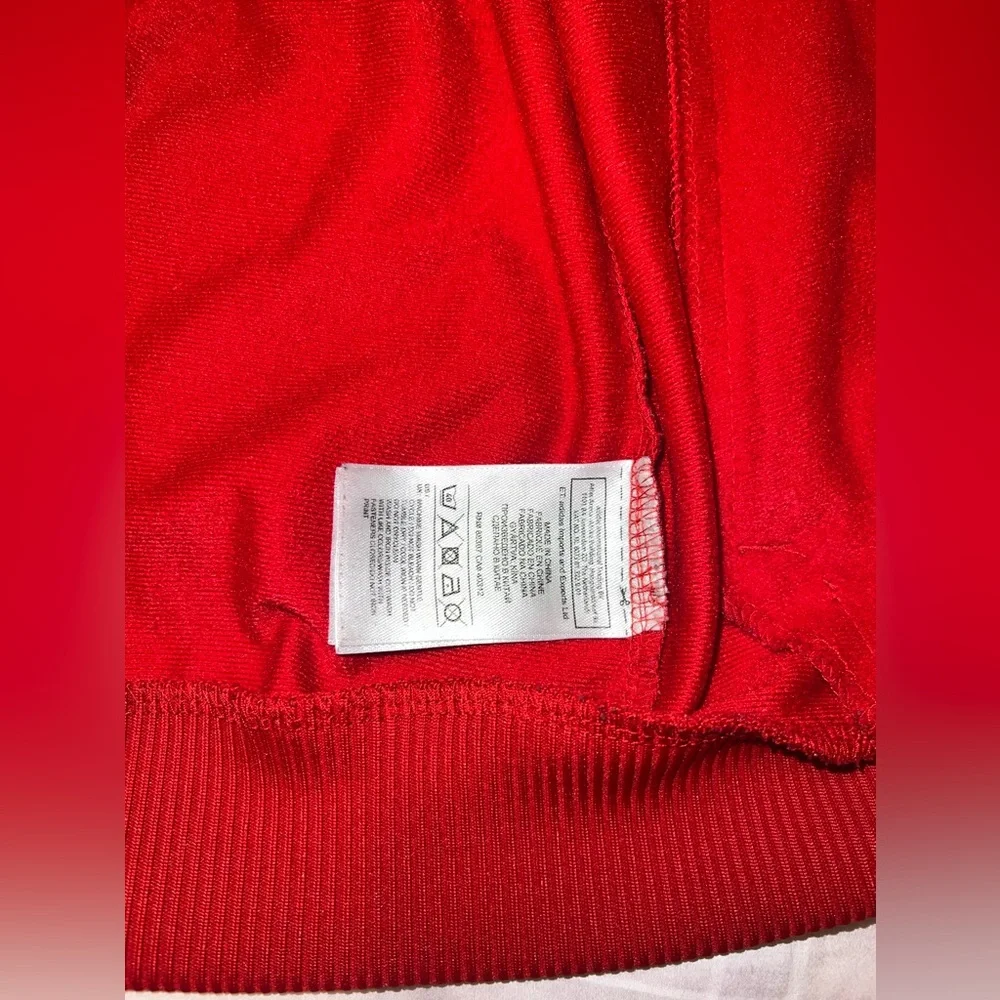 Adidas Originals Trefoil Red 3-Stripe Track Jacket Youth Size M